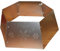 Cache-pied hexagonal en zinc pour sapin de Noël