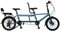 Royare Klassisches Tandem Beach Cruiser Fahrrad für Erwachsene, Faltbares Dreisitzer, 7-Gang, Maximale Belastung 200 kg,210x35x110cm/110x35x62 cm, Blue, Einheitsgröße