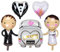 Kawailay 5 Stück Hochzeits Ballons Brautpaar Folienballon Braut Bräutigam Ballon Hochzeitsauto Herz Luftballon für Heiratsantrag Verlobung Hochzeit Valentinstag