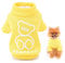 SMALLLEE_LUCKY_STORE Cute Cartoon Puppy Fleece Sweatshirt Pullover Jumper Sweater for Small Medium Dogs Cat Boy Girl Yorkie Chihuahua Kitten Warm Autumn Winter Clothes,Yellow,S