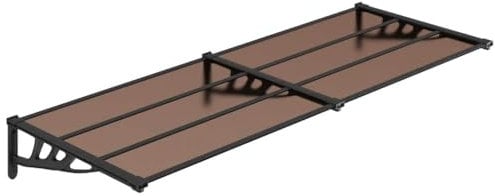 vidaXL Tettoia per Porta Nera 239x90 cm in Policarbonato