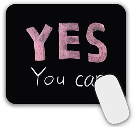 Mousepad Klein Mauspad mit Motiv 24 x 20 x 0,3 cm Schwarz rutschfeste Mauspads für PC,Laptop,Home, Office (210)