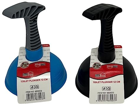 Best House 2 PCS Small Toilet Plunger Household Strong Sink Drain Pipe Dredging Suction Cup Toilet Plunger Bathroom Portable Sewer Cleaner (Blue)
