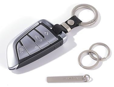 project-cb Schlüsselanhänger ×1, Schlüsselring ×2, Kurzes Band für Autoschlüssel, ID-Kartenhalter, Stylisch und Langlebig, für Männer und Frauen(Schwarz)