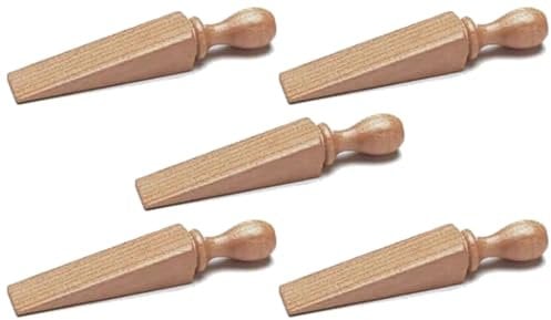 fiXte Natural Wood Wooden Door Wedge Stopper - 140mm (5 1/2 inch) (Pack of 5)