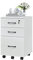 Panana Wooden 3 Drawers Filing Cabinets, Mobile File Cabinet Under Desk Drawers on Casters Rolling Office Cabinet for Home Office Furniture (White)