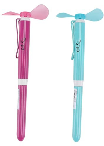 LALAFINA 2pcs Pen Handheld Funny Ballpoint Usb Desk Fan Office Mini Fan Cool Desk Fans School Supplies Students Present Chic Ballpoint Students Stationery Creative Ballpoint Portable Metal