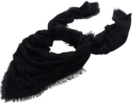 GUESS Eliette Logo Kefiah Scarf 135X135 Coal Logo