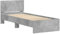 vidaXL Bettgestell, Bettrahmen mit Lattenrost, Bett Gästebett mit Kopfteil, Einzelbett Schlafzimmerbett Schlafzimmermöbel, Betongrau 90x190cm Holzwerkstoff