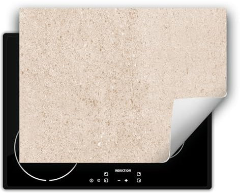 DarHaus Tapis de protection pour plaque de cuisson induction 70x52 cm, Protection Plaque Induction - beige