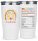 Livole Thank You Teacher Gifts for Women, Men, Best Teacher Gift, It Takes A Big Heart to Help Shape Little Minds, End of Year Gifts for Teachers, Rainbow Mug, 20oz Stainless Steel Travel Coffee Mug