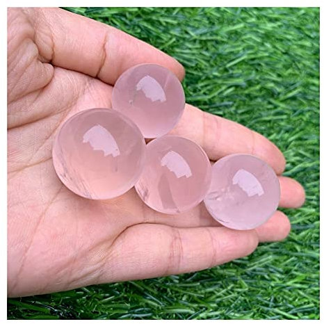 AXHNGUQB Raumdekoration Natürliche rosa Rose Magic Quartz Crystal Ball Sphere Dekor (Size : 2.9-3.2cm)