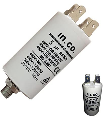 SOS Accessoire Condensateur 5MF pour Sèche-linge - 1125427003 MIELE, ARISTON HOTPOINT, SCHOLTES, AEG, INDESIT, ELECTROLUX, FAURE, ARTHUR MARTIN ELECTR
