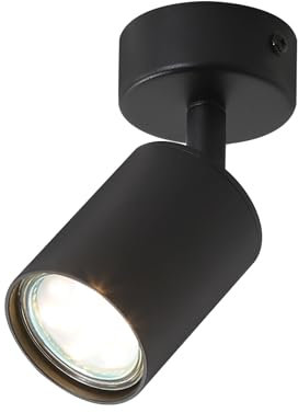 Lichtmaler Deckenspots 1 Flammig Schwarz Deckenstrahler - Deckenleuchte GU10 Schwenkbar 350° Spotleuchte Mode Wand Deckenlampe Spots LED für Küche Wohnzimmer Flur, Ohne Leuchtmittel