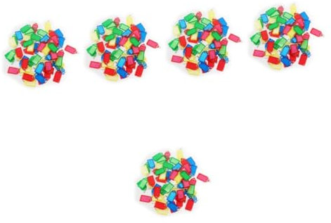 Sewroro 300pièces Étiquettes Identification De Bagages Plastique Multicolores Avec Porte-clés Étiquettes Clés Pour Valises Et Animaux De Compagnie Couleur Aléatoire