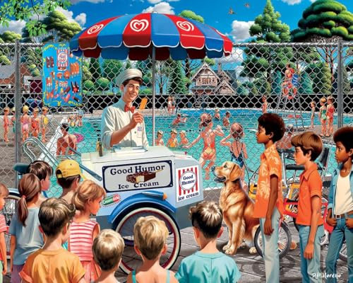 White Mountain Puzzles Good Humor Man 1000 Piece Jigsaw Fun Summer Ice Cream Puzzle