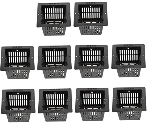 KONTONTY 20 STK hydroponischer gemüsetopf hydroponischer Korb mehrere Bio-Gartenbecher Blumentöpfe saatstreuer pflanzgefäße Gartennetz zimmerpflanzen Kulturtopf ohne Erde Pflanzkorb Black