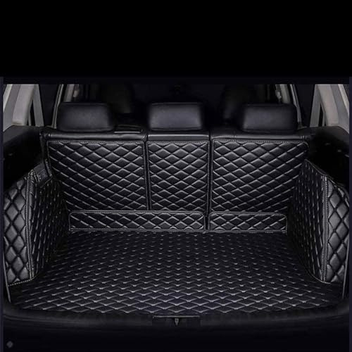 OBABO Auto Leder All Inclusive Kofferraummatte für VW Transporter T6.1 Van 2019-2024,Wasserdicht Antirutsch Kofferraumwanne Schutzmatte Vollabdeckung Matten Teppiche Zubehör,A