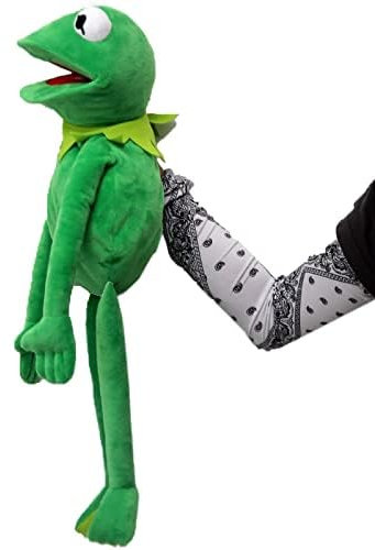 Kermit the Frog Hand Puppet Anime Plush Toy Frog Muppets Puppets for Children Kids Adults Gifts 23.6 Stitch Puppet Frog Teddy