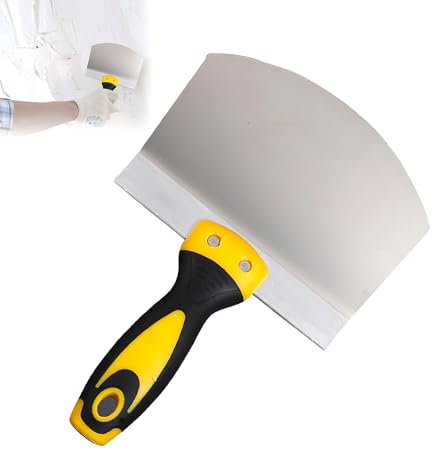 LUHOCIY Gebogener Trockenbau Spachtel, Spachtel Werkzeug, Malerspachtel Für Böden und Wände, Leicht zu Reinigen Tapete und Reparatur Fugen, Edelstahl Dicke 0,9mm, Langlebig, Leicht zu Reinigen