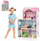 HOMASIS Maison de poupées avec Meubles & Accessoires, Maison de poupées Rose en Bois, Villa de poupées avec 3 étages & 5 Chambres, Dollhouse Villa de rêve pour Les Enfants (Art Déco)