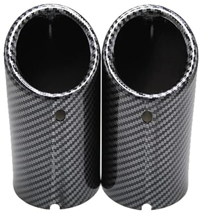 Auspuffblende 70mm Auto-Auspuff-Schalldämpfer-Tipp-Abdeckung der Fassung for BMW F30 2013-2018 E92 E90 3 Serie GT 325I 328I 2006 2007 2008 2009 2010 Edelstahl Auspuff Endrohr(2pcs Carbon Fiber)