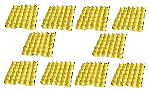 KOMBIUDA 10stücke Eierbehälter Für Eier Haushalts Eierablagen Eieraufbewahrungsboxen Diy-eierhalter Eieraufbewahrungsbehälter Gelb Eierhalter Für Kühlschrank