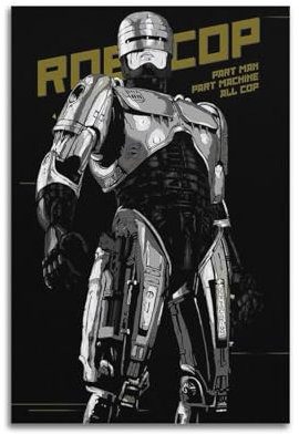 MUYAXCZEA Dekoratives Filmposter, RoboCop-Poster, dekoratives Gemälde, Leinwand, Wandposter und Kunstdruck, moderne Familienschlafzimmer-Dekoration, Poster, 30 x 45 cm