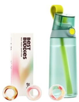 Generic - Mini Sipper - Air up Bottle - 600ml - Green - 3 Pods - Sports, Outdoor Activities, On-the-go Use - Reusable - Plastic - 6.5cm W x 20cm H - 2 Count - Dishwasher Safe