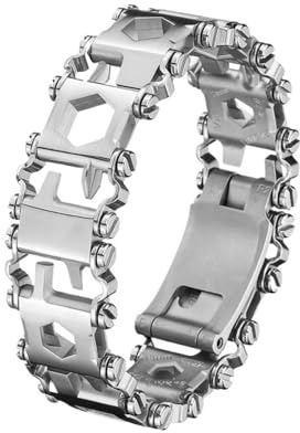 29-in-1-Multitool-Armbänder aus Edelstahl for Herren, Outdoor-Survival-Armband, Handwerkzeug-Set, Uhr for Garmin 22 mm, 26 mm, For Samsung 20 mm, 22 mm, Armbandzubehör(25mm Silver)
