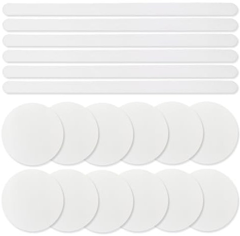 RYHHH 18 Piezas Pegatinas Antideslizantes para Ducha, Alfombrilla Antideslizante Ducha, Tiras Adhesivas De Seguridad para Bañera, Baños, Duchas y Escaleras(Transparente, 2 Estilos)