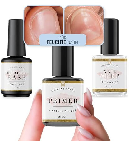 Ultra Bond HAFTUNGS-Set für FEUCHTE Nägel für wenige Liftings mit Primer, Dehydrator & Perfect Flex für Kunstnägel · Lynis-Nailshop.de