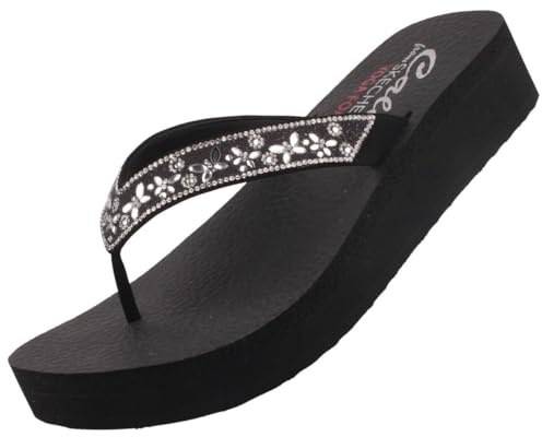 Skechers Vinyasa Butterfly Kiss Damen Zehentrenner Navy/Multi EU 40