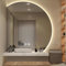 GXSDYYDS Badezimmerspiegel mit Beleuchtung, LED Badspiegel mit Beleuchtung, LED Spiegel Bad, mit Touch-Schalter, Dimmbar, 3 Lichtfarbe Einstellbare,Uhr, Smart Mirror(C, 80 * 80)