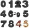 YXHZVON 9 PCS Number Cake Pans, Silicone 3D Numbers Cake Moulds Set, DIY Baking Cake Forms, Non-Stick Cake Pans for Birthday and Anniversary (0-8, Black)