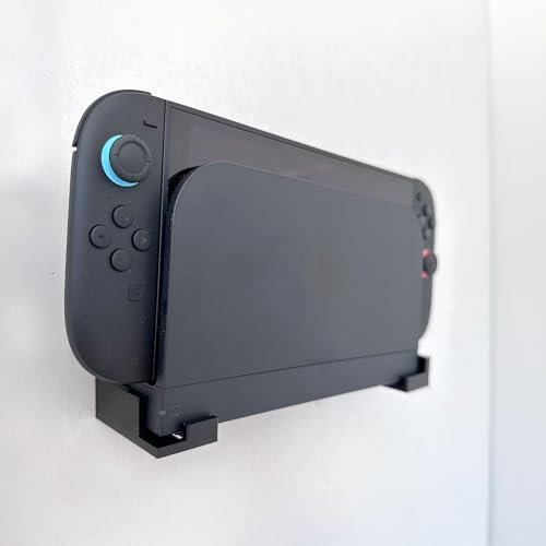 The Good Idea | Wall Mount for Nintendo Switch 2 Dock – Minimal Side Bracket Holder, Compact & Secure Design – A Sleek Home for Your Console – Made in UK