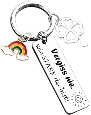 Inspirierende Schlüsselanhänger Geschenke für Frauen Beste Freundin Mutmacher Geschenk Vergiss Nie Wie Stark Du Bist für Mama Schwester Kollegin Geburtstagsgeschenk Weihnachtsgeschenke für Frauen