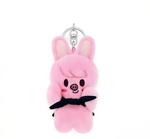 FiveMileBro Stray Kids SKZoo Magnetischer Plüsch-Schlüsselring-Anhänger 10 cm 'ATE', Niedlicher Rucksack & aufhängbarer Schlüsselring-Anhänger, Perfekt für STAY Fans