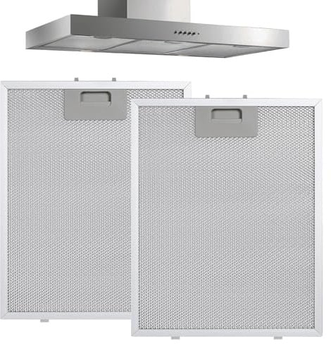 Filtre À Graisse Métallique, 2 Pièces 320 X 260 X 9mm Aluminium Filtres À Graisse, Grille Hotte Aspirante avec 5 Couches D'aluminium, Filtres de Rechange pour Hotte Aspirante, pour Hottes de Cuisine