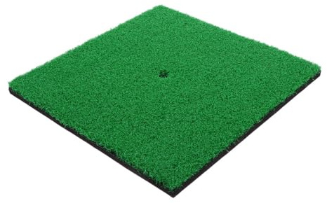 DIYEAH Golftrainingsmatte Schlagmatte Nylon Gras Kompakt 30X30cm Dunkelgrün für Golfübungen Zuhause