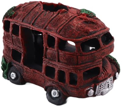 Riven Harz Auto Wrack Aquarium Ornament Bus Versteck Platz Dekoration für Aquarium Landschaft und Wassertiere