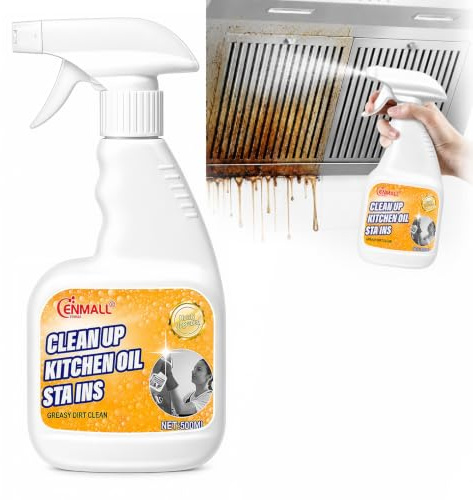 Degreaser Kitchen Heavy Duty 500ml Oven Cleaner for Air Fryer Hob Grill | Grease Remover Cleaning Spray Removes Tough Oil Fat Kitchens Cleaners for Bbq Stove Ovens