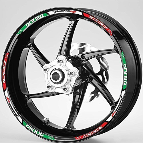 Aprilia Tuono V4 1000 voller Rad Felge Italienische Stile Grafik Aufkleber