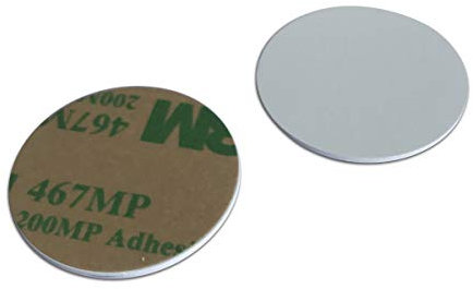 YARONGTECH® MIFARE Classic 1K PVC 3M Selbstklebende Rückseite, rund, 25 mm RFID Medaille Tag 0,9 mm dick (10 Stück)