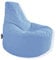 PATCH HOME Gamer Kissen & Lounge Sitzsack – befüllbar mit Reißverschluss, gefüllt mit Styropor, geeignet für In- & Outdoor. Perfekt als Gaming Sessel Sitzkissen (Hellblau - Ø 75cm x Höhe 80cm)
