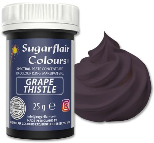 Sugarflair Food Colouring Paste Grape Thistle, Spectral Highly Concentrated Food Colouring for Buttercream, Sugar Paste, Royal Icing, Cake Decorations and More! Vibrant Colour Food Dye! - 25g