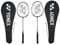 YONEX GR 303 Badminton Schläger 2018 Professionelle Anfänger Praxis Schläger mit Face Cover Edelstahl Schaft – 2 Stück, Unisex, schwarz, Pack of 2