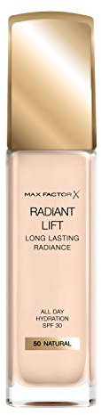 Max Factor Radiant Lift Foundation in 50 Natural – Cremig weiches Make-up für ein atemberaubendes Finish – Für ein strahlendes Aussehen