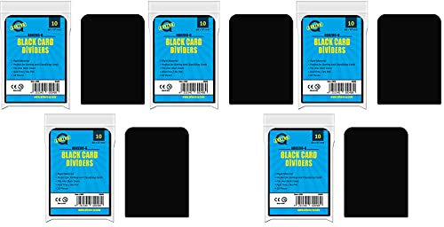 Arkero-G® 50 Round Corner Card Divider Schwarz/Black Kartentrenner z.B. für Ultra Pro Deck Case | Karten-Box | MTG Magic, Yu-Gi-Oh!