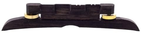 Unxuey 4,5-Zoll-Ebenholz-Mandoline-Brücke, verstellbare Gitarrensaiten, Brücken, kompensierte Ersatzteile für Gitarren